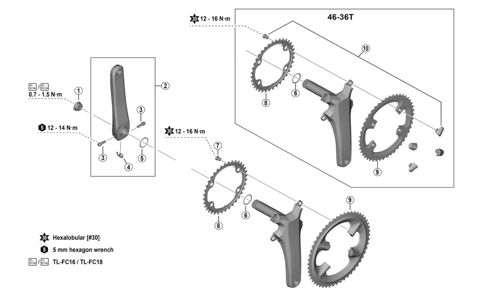 ULTEGRA FC-R8000 50-34T 170mm Crankset IFCR8000CX04