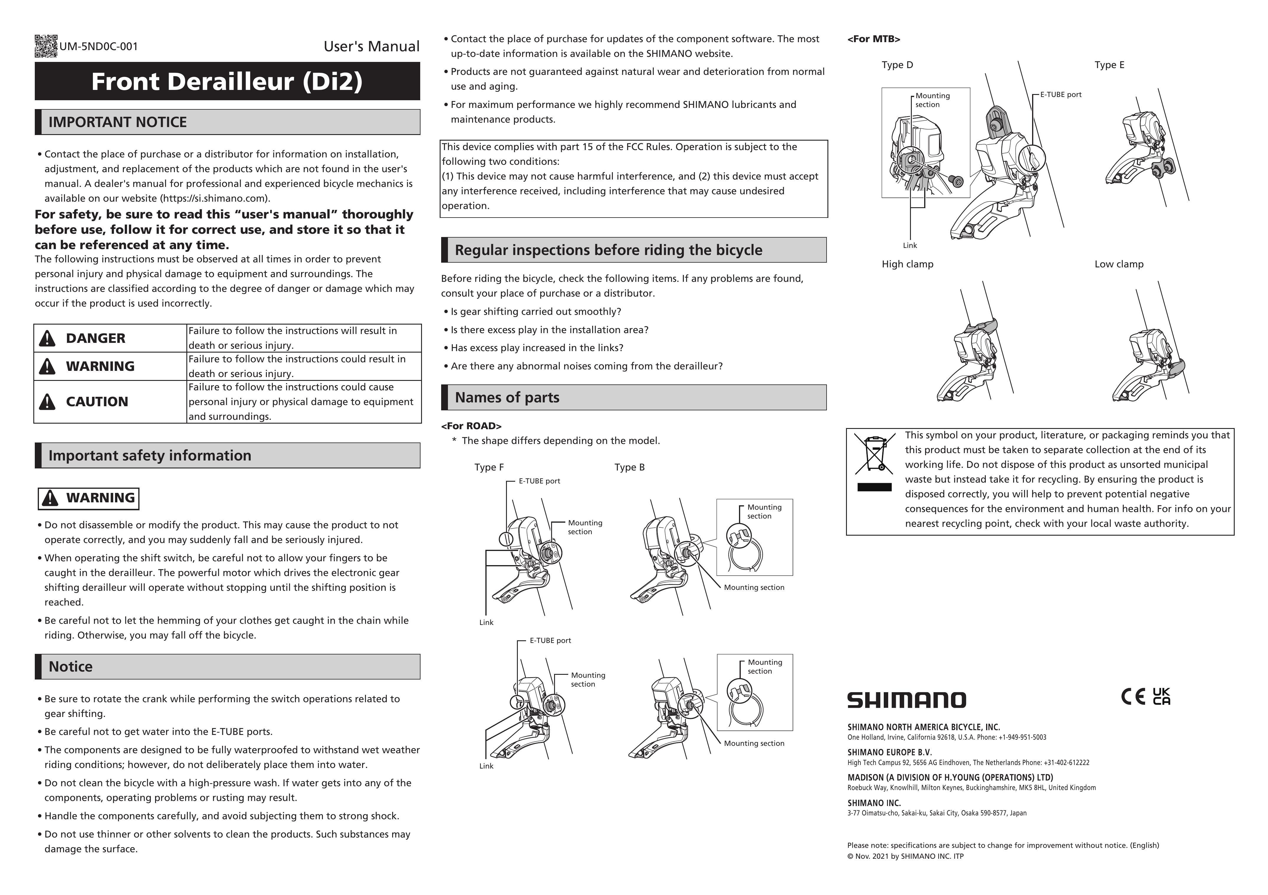 Shimano di2 parts list online